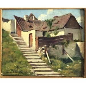 Aradi Edvi Illes Jeno (1886/1962) école Hongroise, Paysage De Hongrie 1909