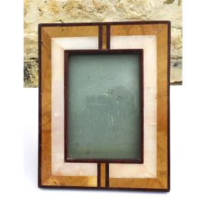 Marble And Alabaster Marquetry Photo Frame