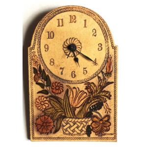 Roger Capron, Horloge Au Panier Fleuri, Céramique