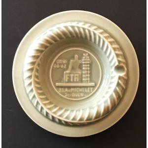 Jean Luce 1895/1964 Art Deco Advertising Ashtray In Celadon Green Porcelain.
