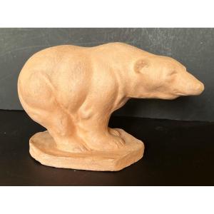Art Deco Terracotta Bear Dated 1931