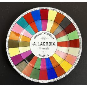 Assiette Palette Nuancier Par A Lacroix Chimiste Paris, Vitrifiable Colors