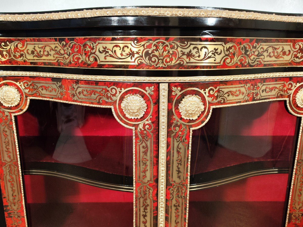 Proantic: Vitrine En Marqueterie Boulle Signé Sur Les Bronzes Blaise