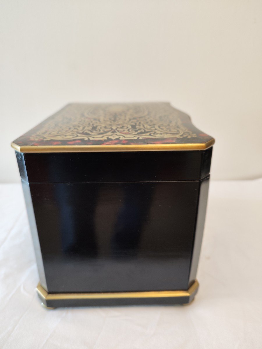 Cigar Humidor In Boulle Marquetry, Napoleon III Period-photo-5