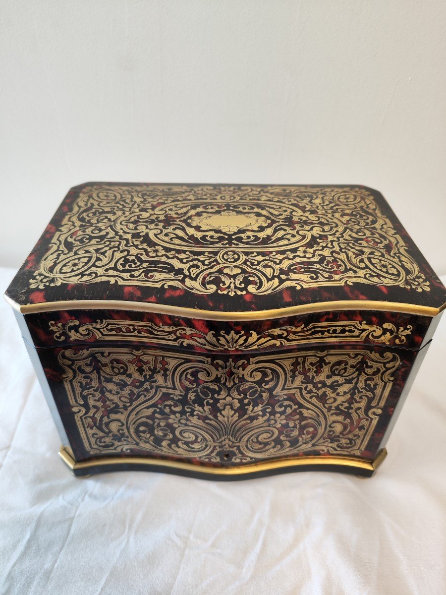 Cigar Humidor In Boulle Marquetry, Napoleon III Period