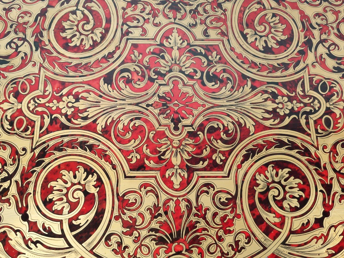Table à Jeux En Marqueterie Boulle d'époque Napoleon III-photo-3