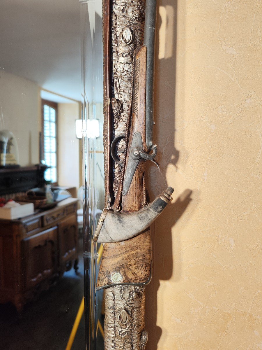 Miroir Thème De Chasse Du XIX ème Siècle-photo-3