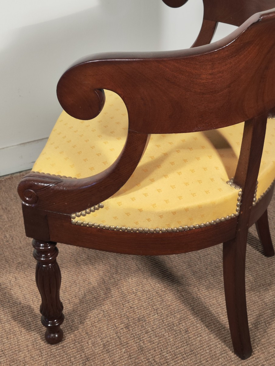 Fauteuil De Bureau En Acajou-photo-2
