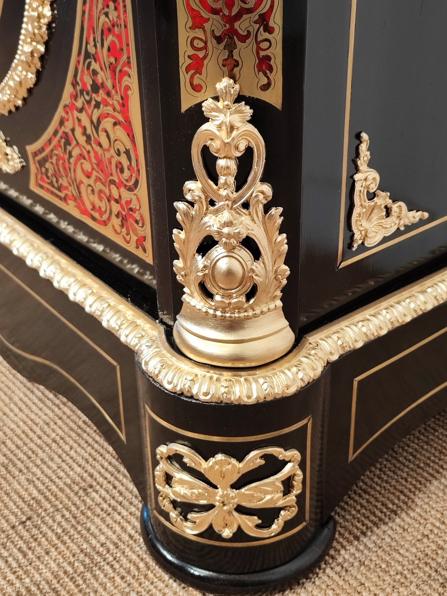 Buffet à Hauteur d'Appui En Marqueterie Boulle Napoleon III-photo-1