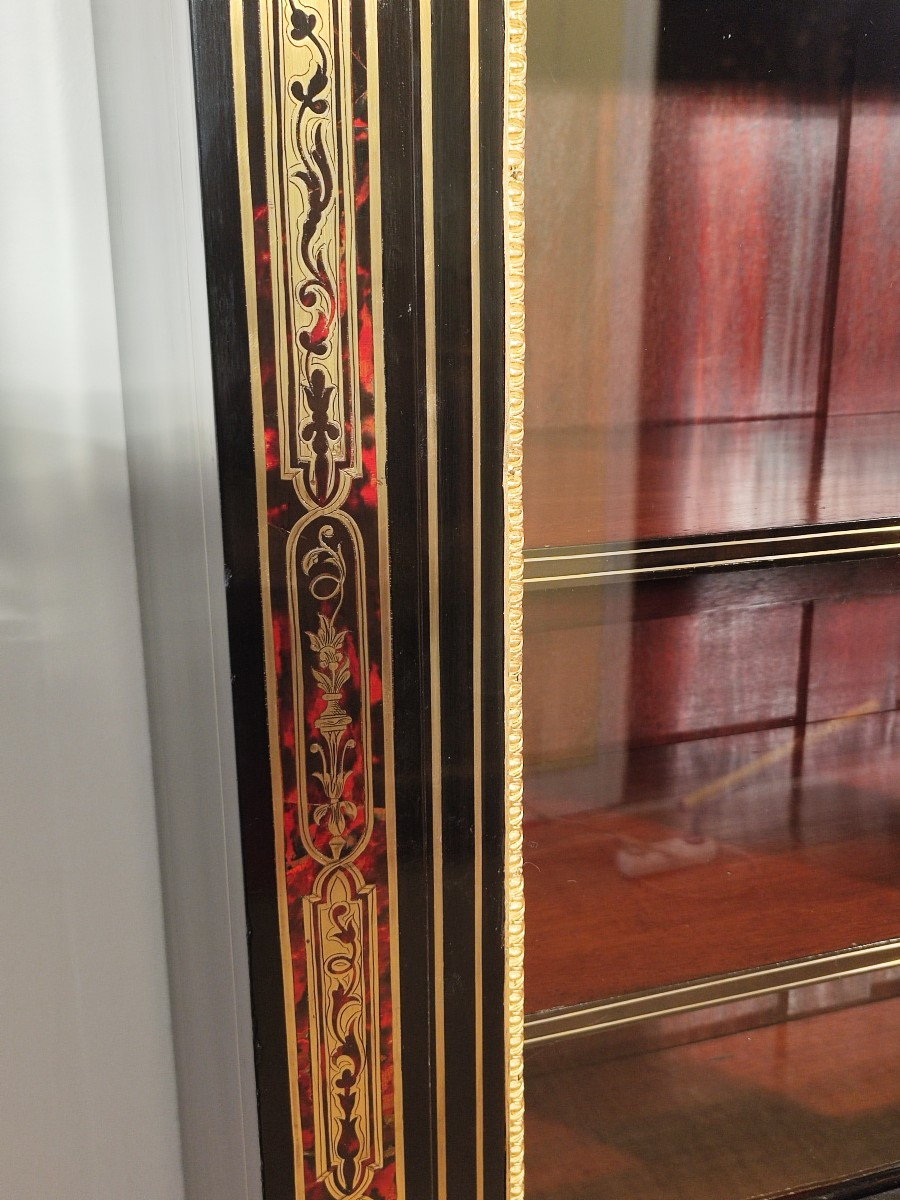 Boulle Marquetry Display Case From The Napoleon III Period-photo-4
