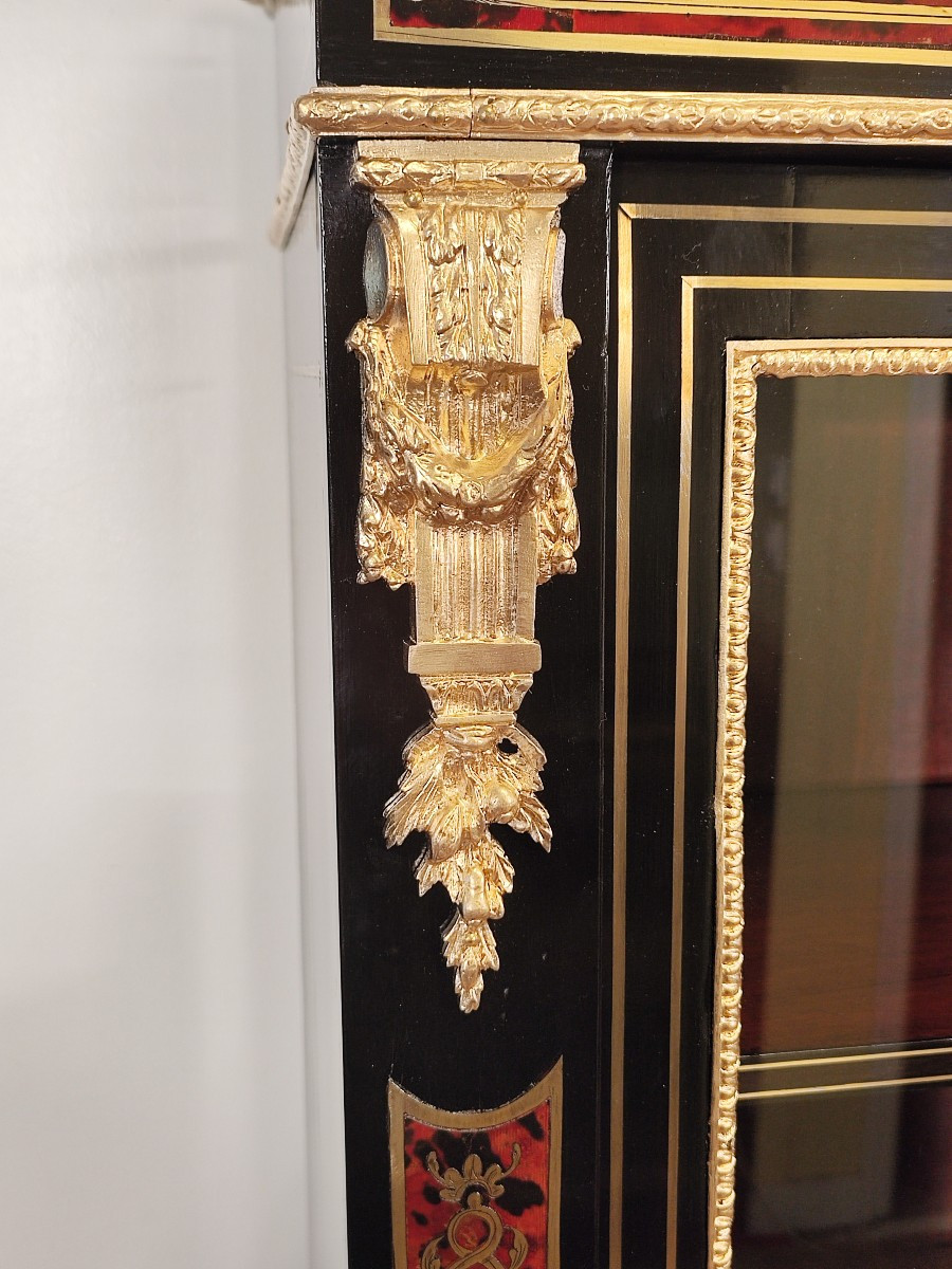 Boulle Marquetry Display Case From The Napoleon III Period-photo-3