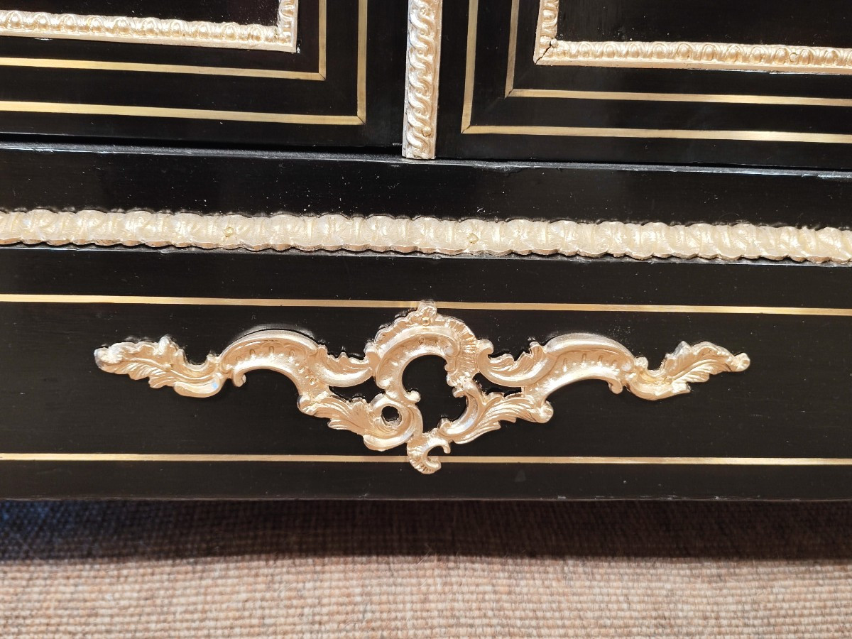 Boulle Marquetry Display Case From The Napoleon III Period-photo-5
