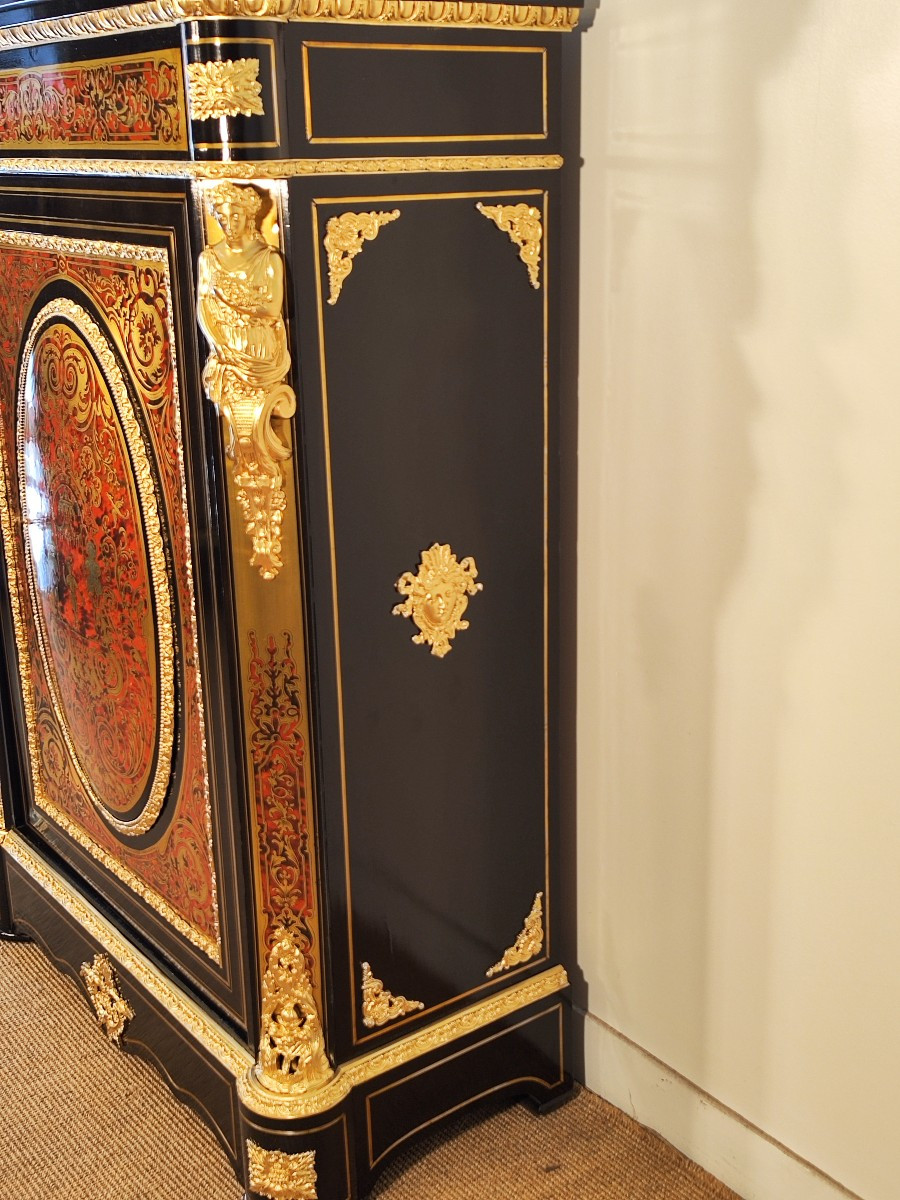 Meuble d'appui en marqueterie boulle-photo-3
