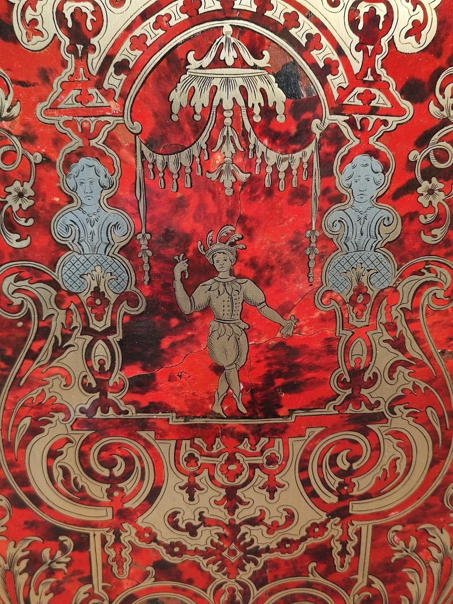 Meuble d'appui en marqueterie boulle-photo-2