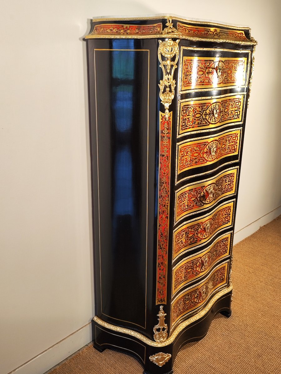 Napoleon III Period Boulle Marquetry Writing Desk-photo-2