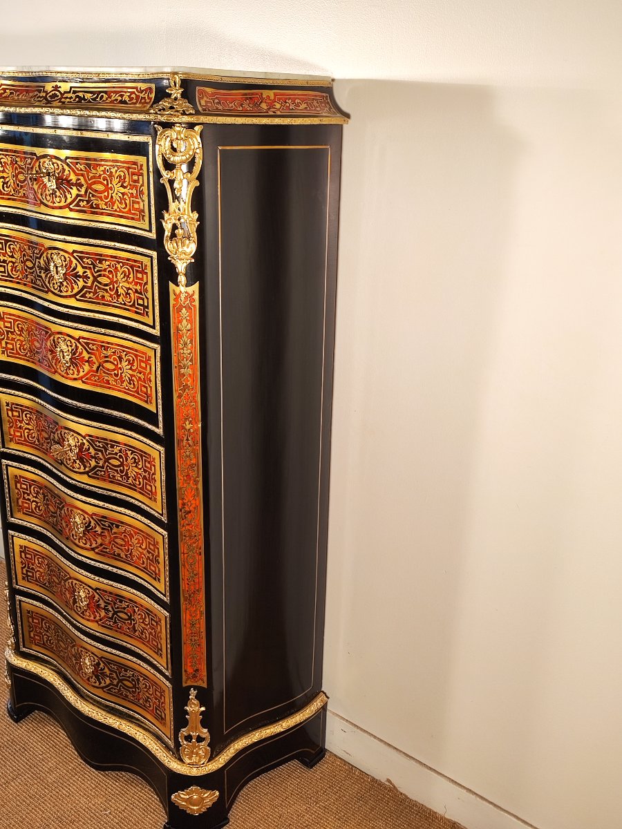 Napoleon III Period Boulle Marquetry Writing Desk-photo-3