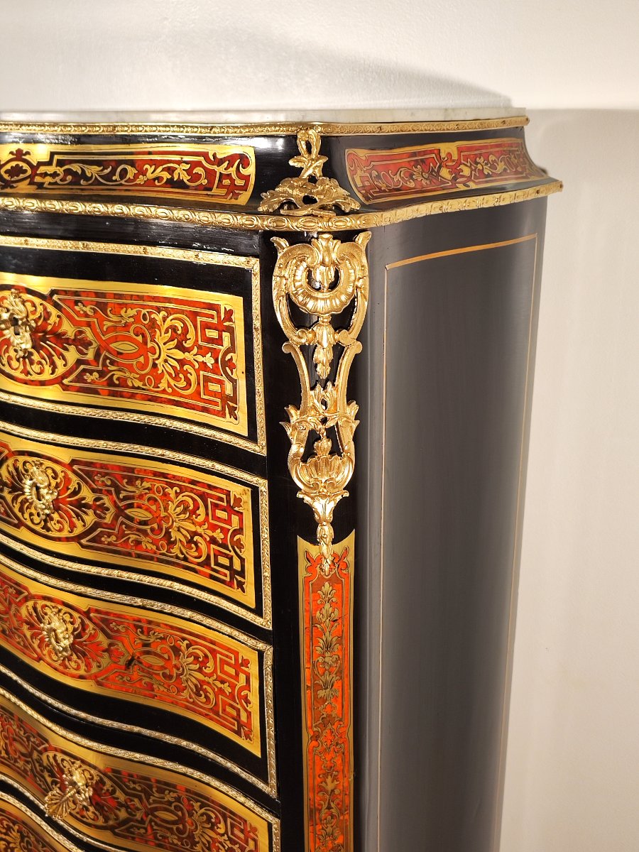 Napoleon III Period Boulle Marquetry Writing Desk-photo-4