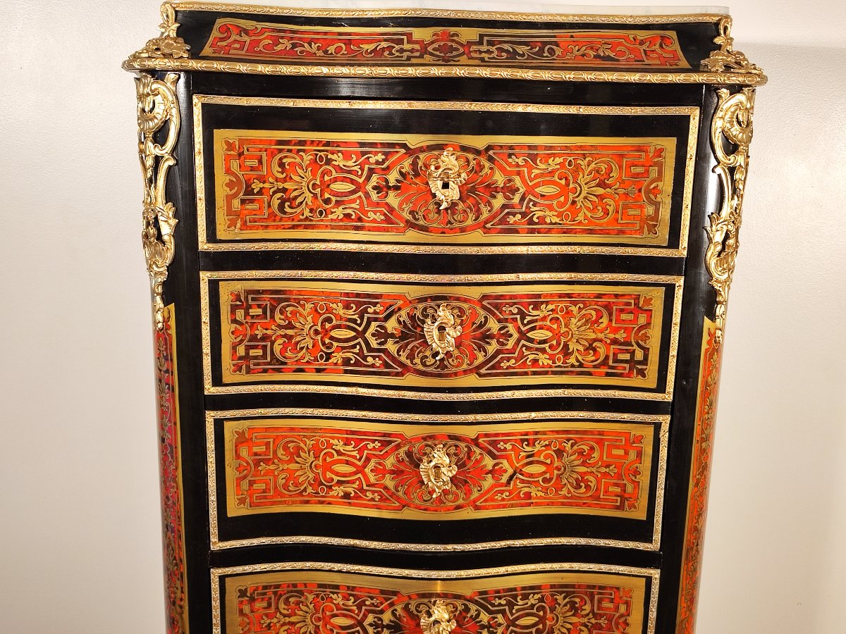 Napoleon III Period Boulle Marquetry Writing Desk-photo-3