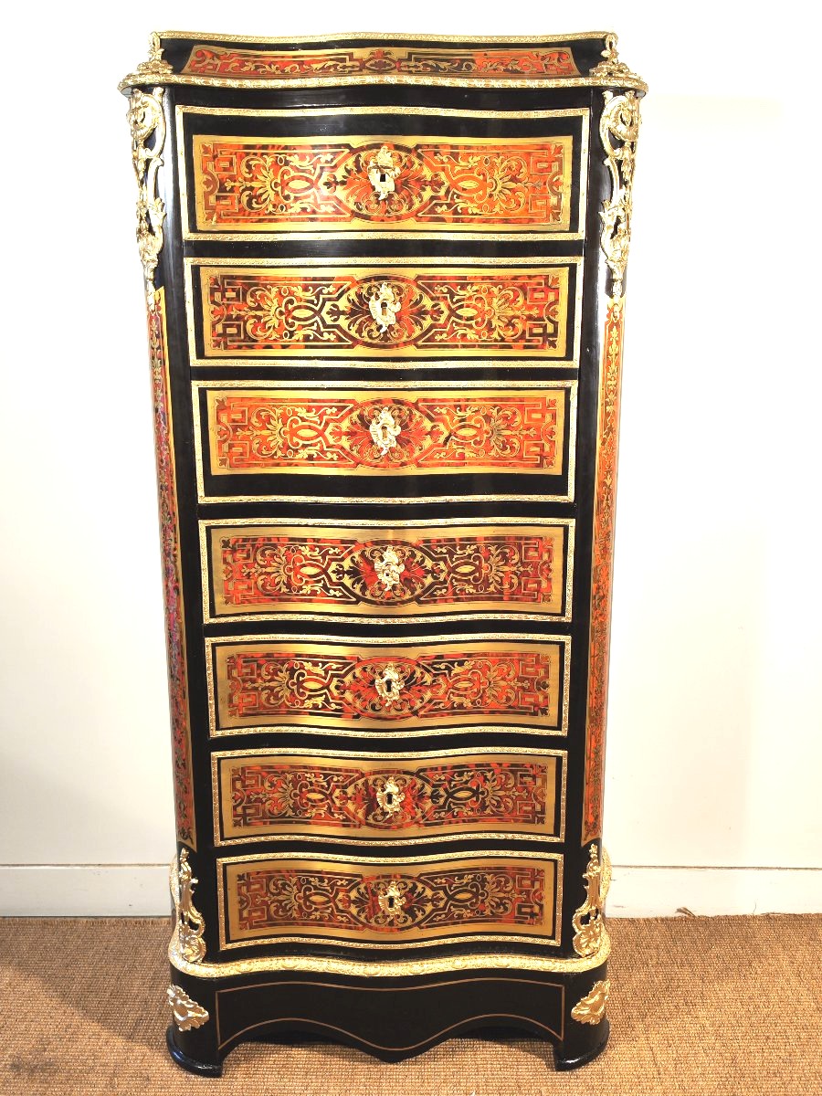 Napoleon III Period Boulle Marquetry Writing Desk