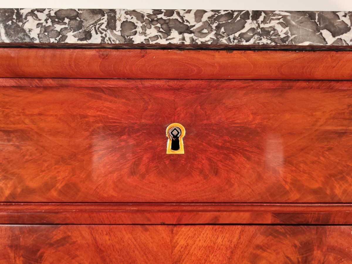 Secretaire en acajou d'époque Restauration-photo-3