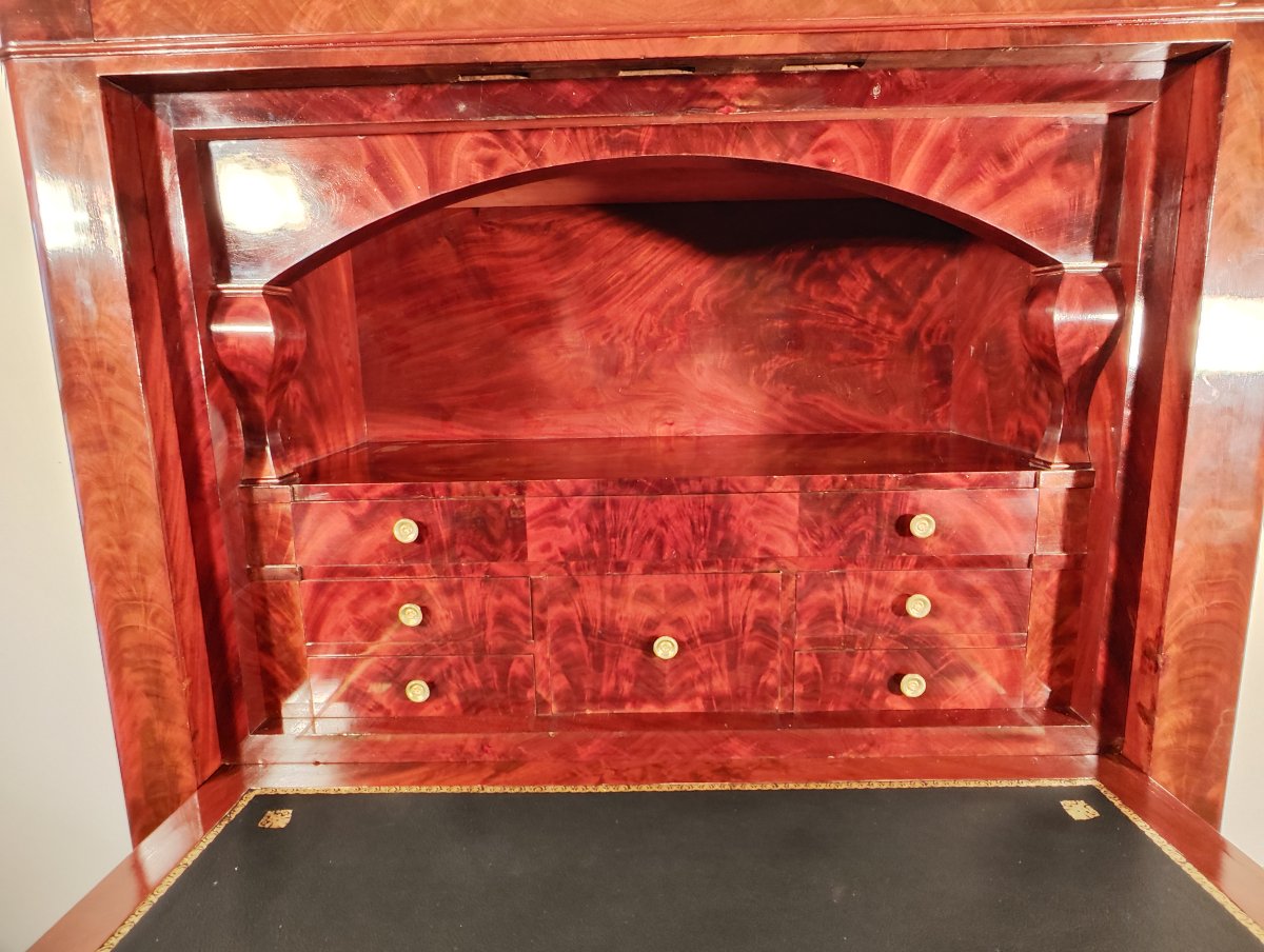 Secretaire en acajou d'époque Restauration-photo-5