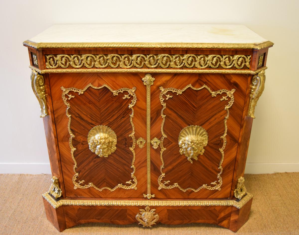 Wooden Marquetry Support Cabinet