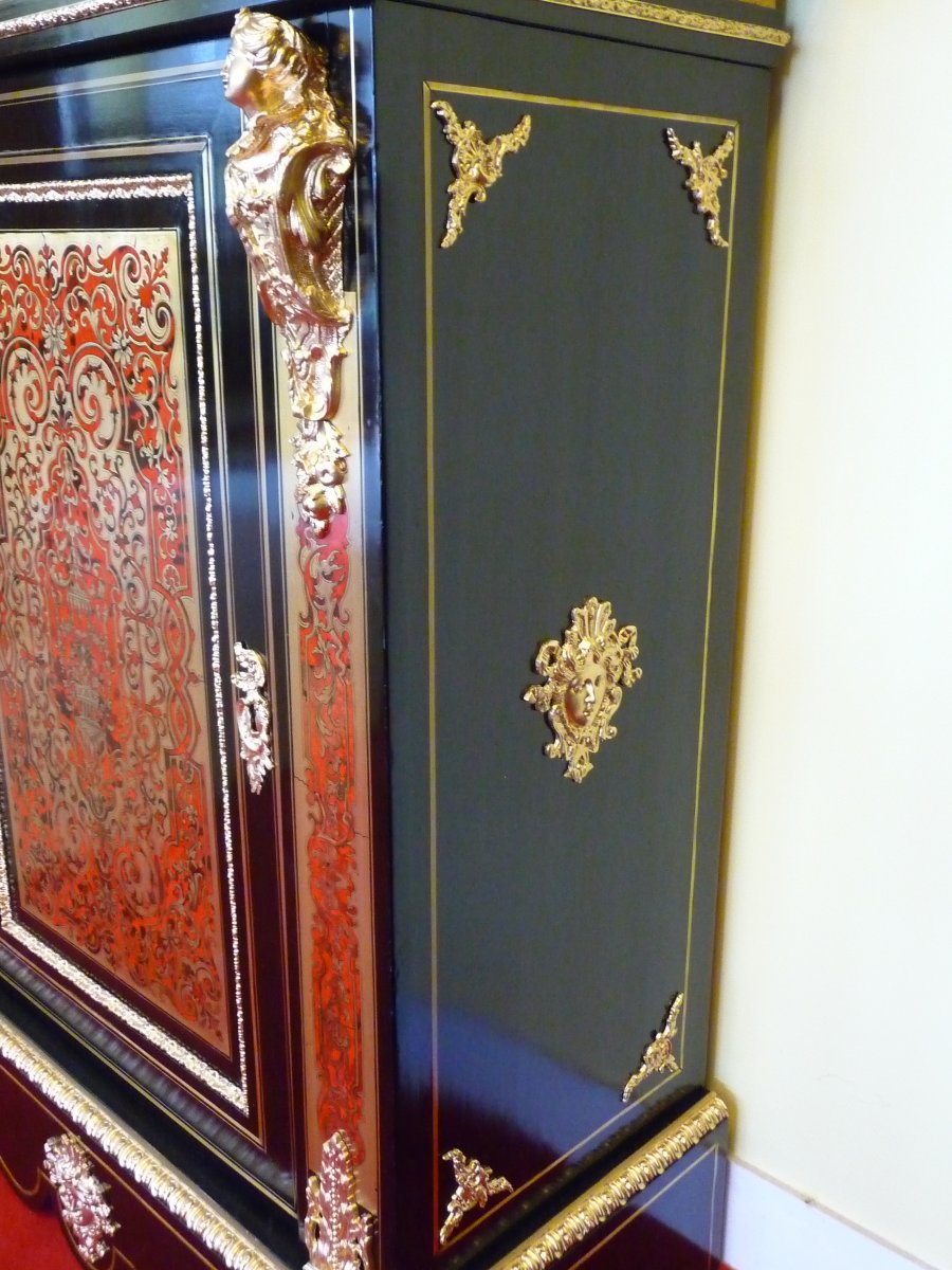 Boulle Marquetry Support Cabinet-photo-3