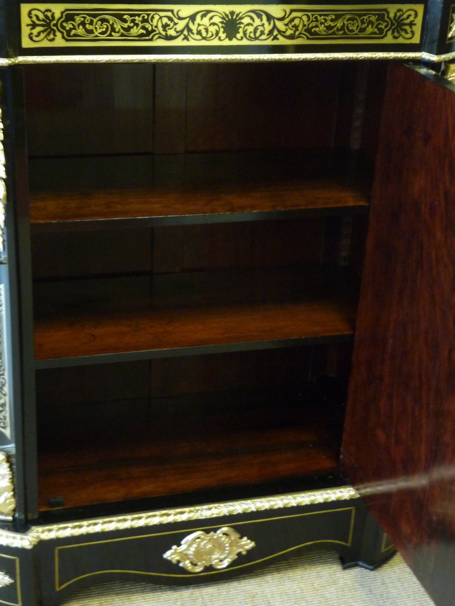 Meuble d'Appui En Marqueterie Boulle-photo-6