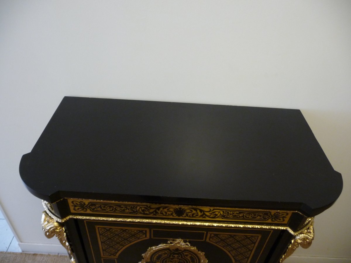 Meuble d'Appui En Marqueterie Boulle-photo-7