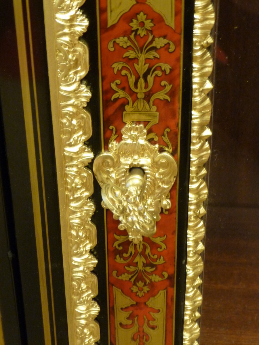 Vitrine En Marqueterie Boulle Napoleon III-photo-5