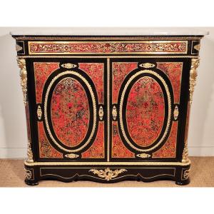 Buffet à Hauteur d'Appui En Marqueterie Boulle Napoleon III
