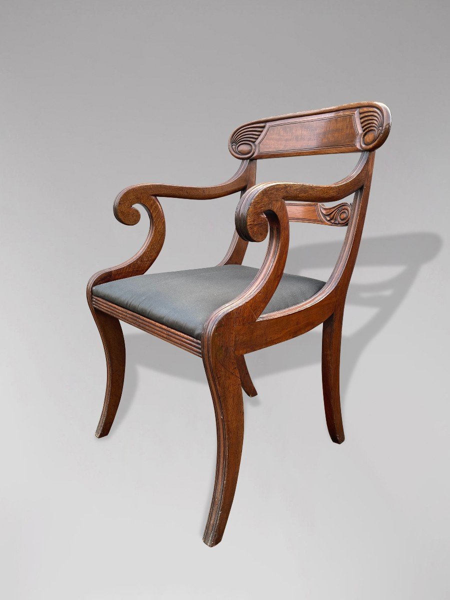 19th Century William IV Period Set Of 8 Mahogany Dining Chairs-photo-4