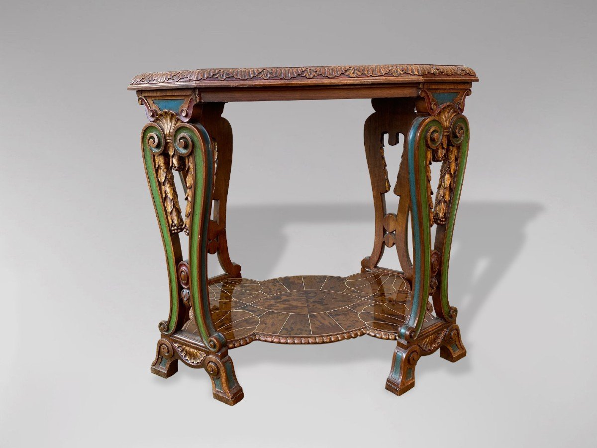 20th Century Art Deco Occasional Table In Walnut By Maison Franck Antwerp-photo-4