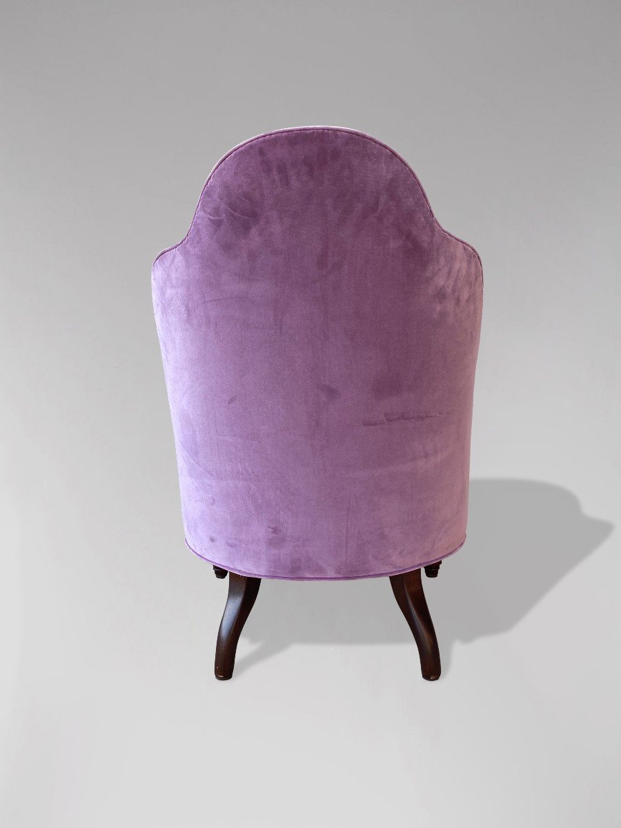 19ème Siècle, Fauteuil en Forme de Baignoire d'époque Victorienne -photo-4