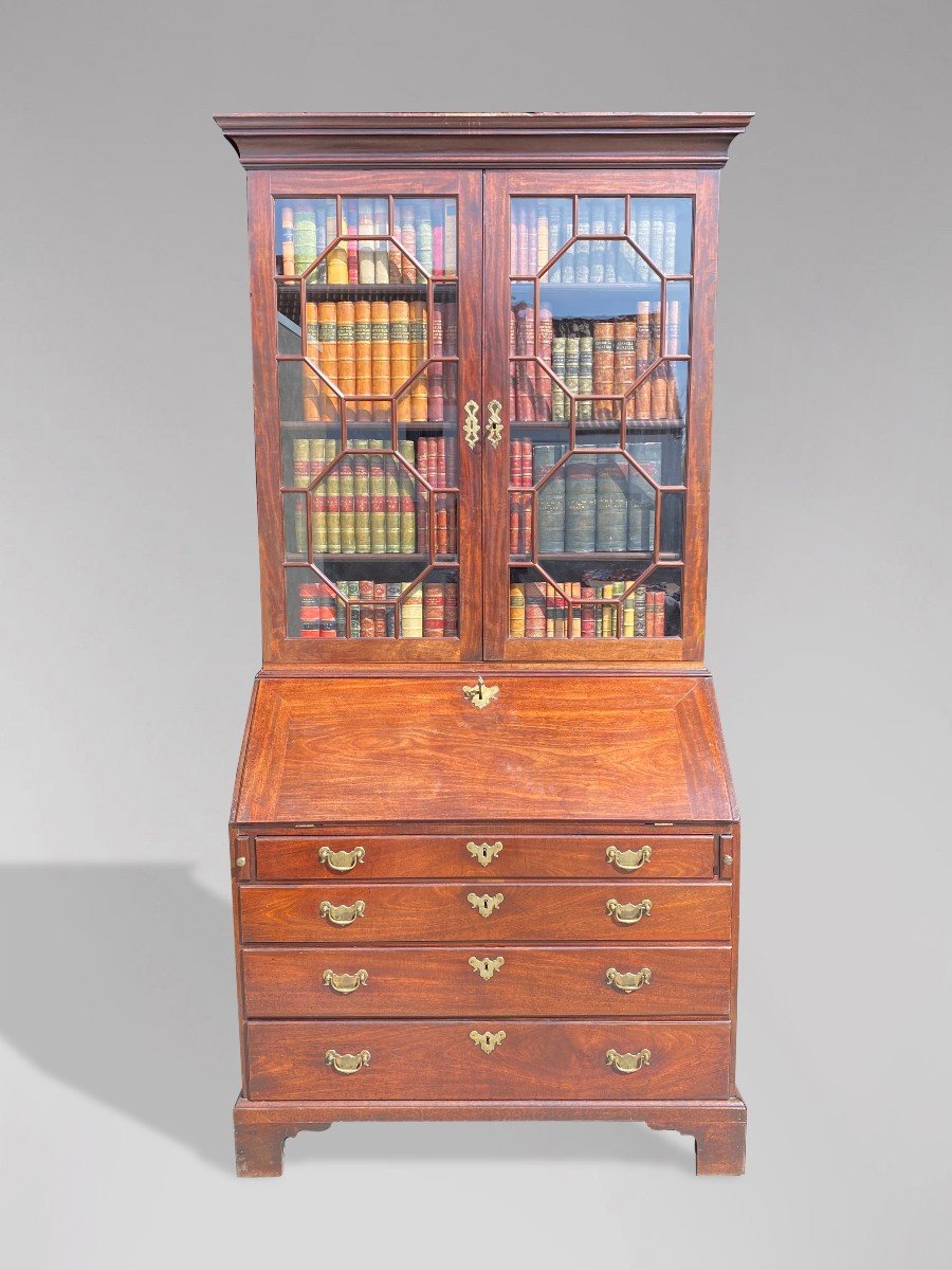 18ème Siècle, Bibliothèque Bureau en Acajou époque George III-photo-2