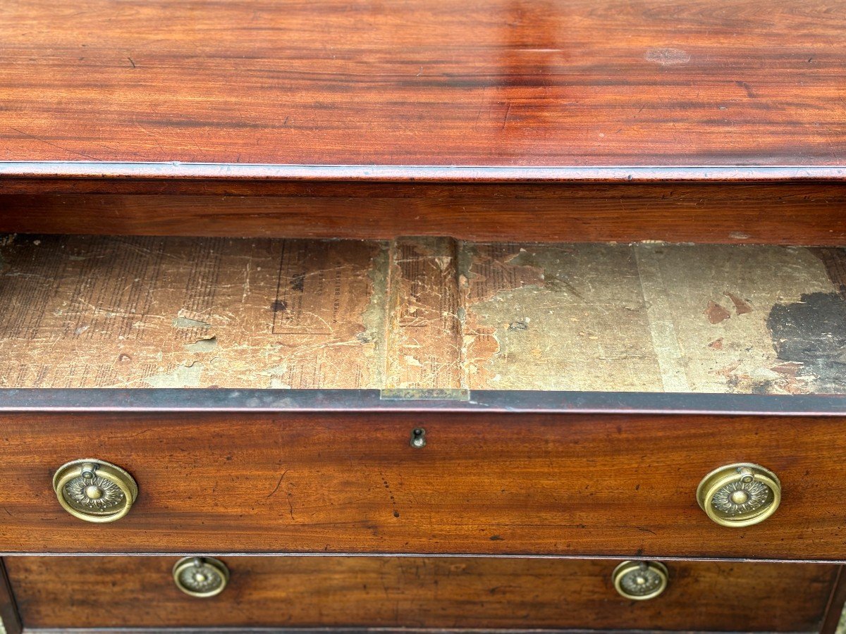 18th Century George III Period Mahogany Chest Of Drawers-photo-1