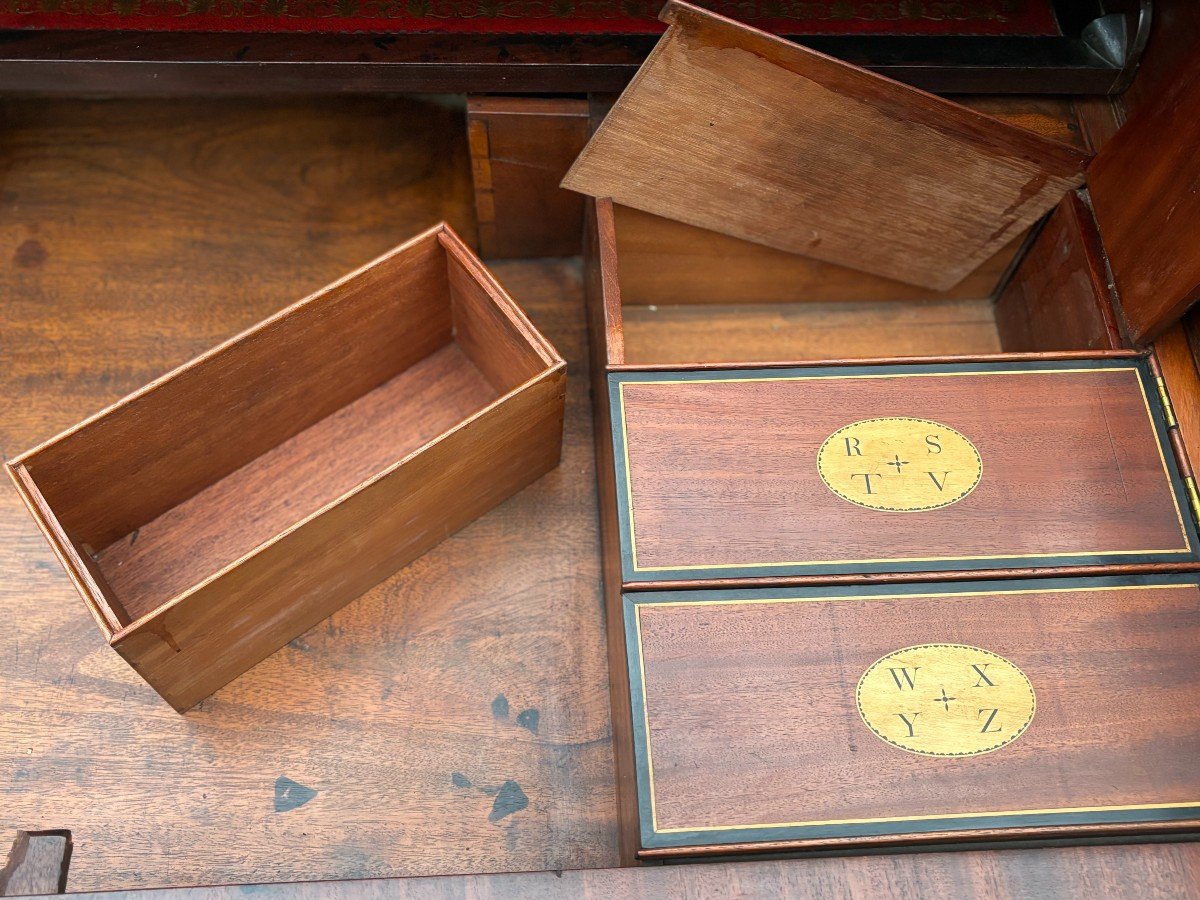 18th Century George III Period Mahogany Secretary Library Bookcase By Gillows Of Lancaster-photo-4