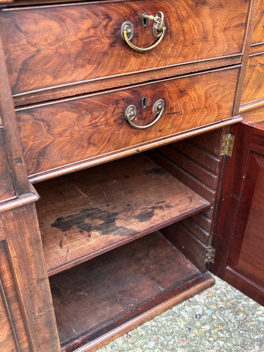 18th Century George III Period Mahogany Secretary Library Bookcase By Gillows Of Lancaster-photo-5