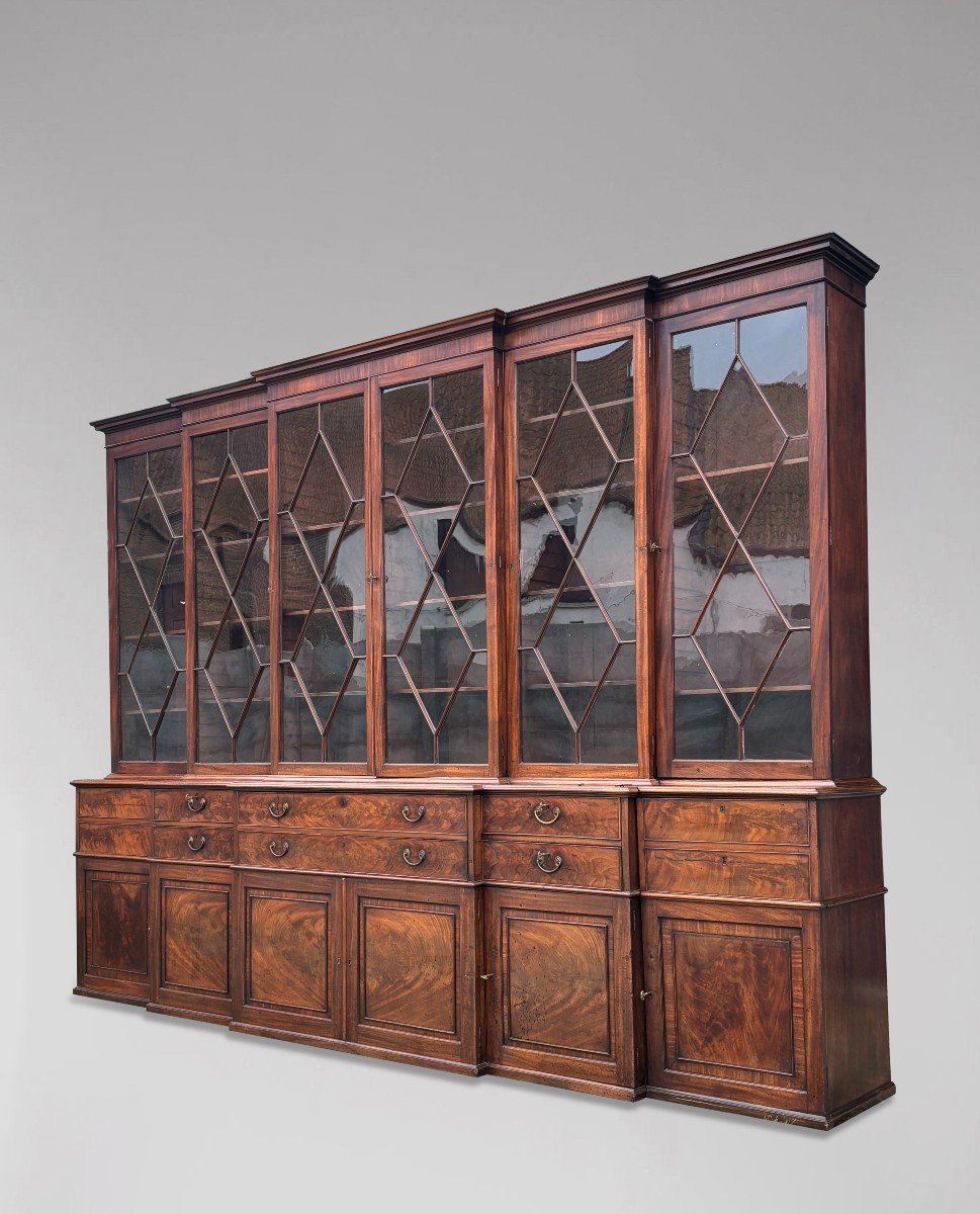 18th Century George III Period Mahogany Secretary Library Bookcase By Gillows Of Lancaster-photo-7