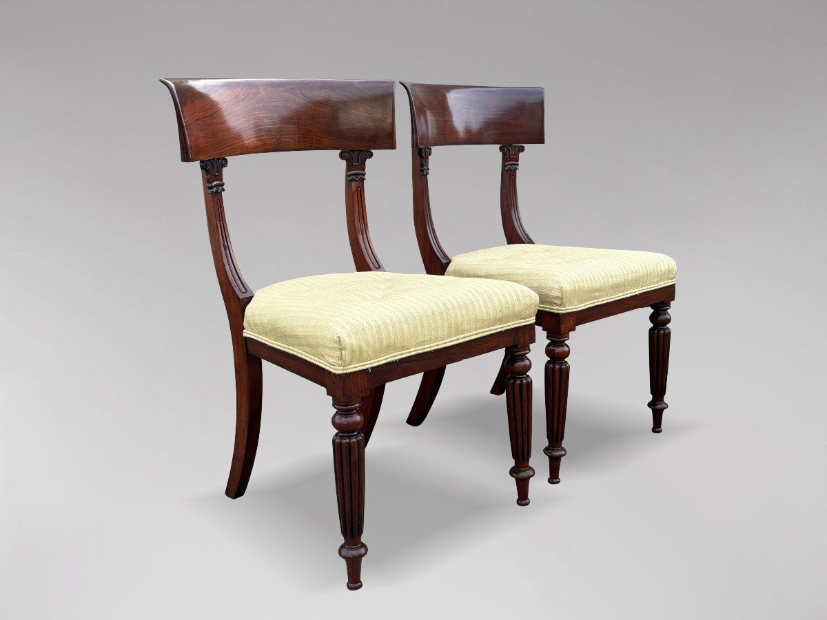 19th Century William IV Period Mahogany Side Chairs-photo-2