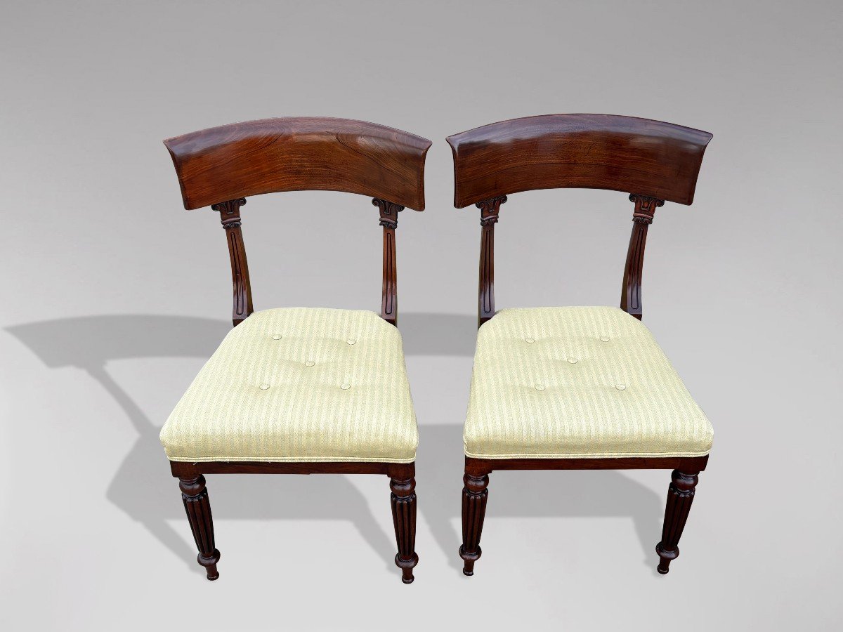 19th Century William IV Period Mahogany Side Chairs-photo-3