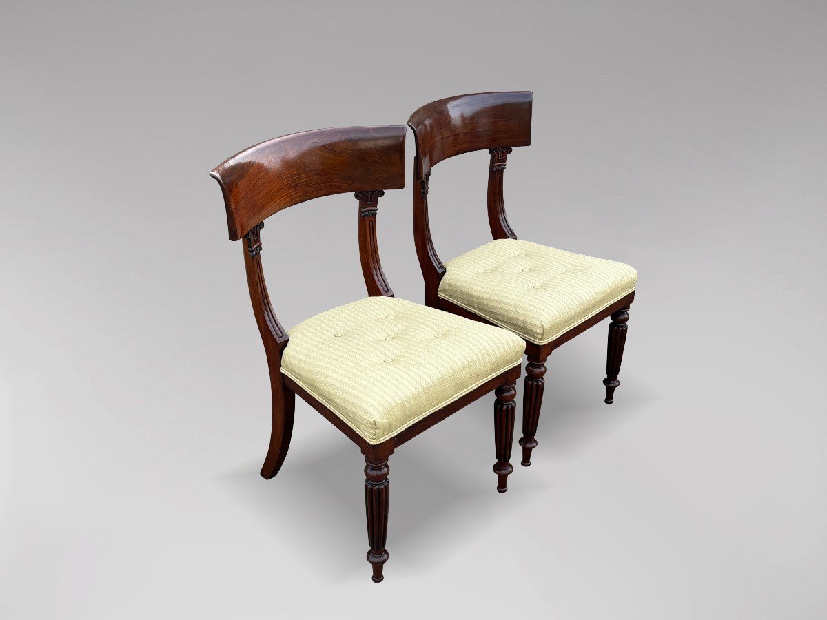 19th Century William IV Period Mahogany Side Chairs-photo-4