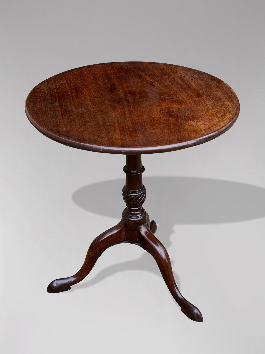 18th Century George III Period Mahogany Tripod Table-photo-3
