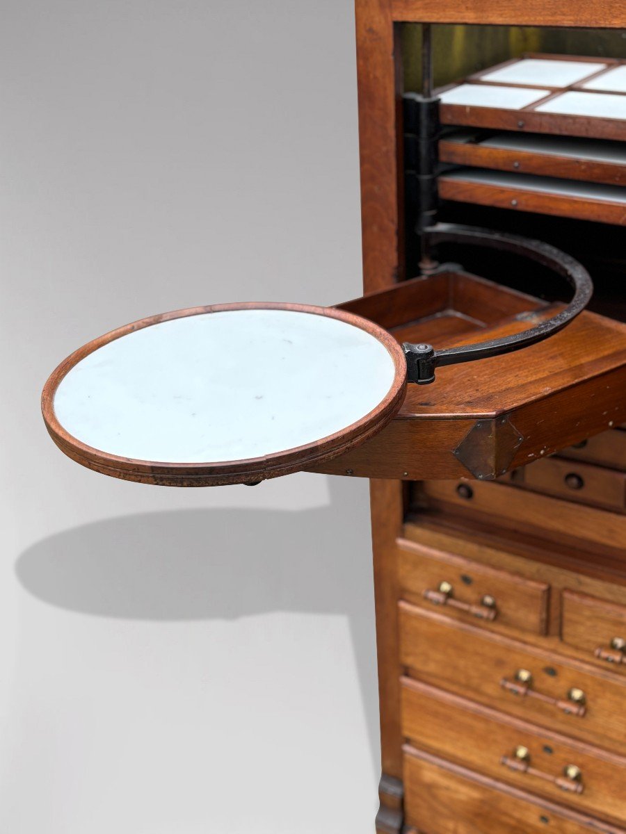 19th Century Oak Dentil Cabinet By Harvard & Co-photo-1