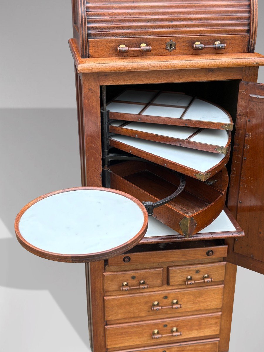 19th Century Oak Dentil Cabinet By Harvard & Co-photo-6