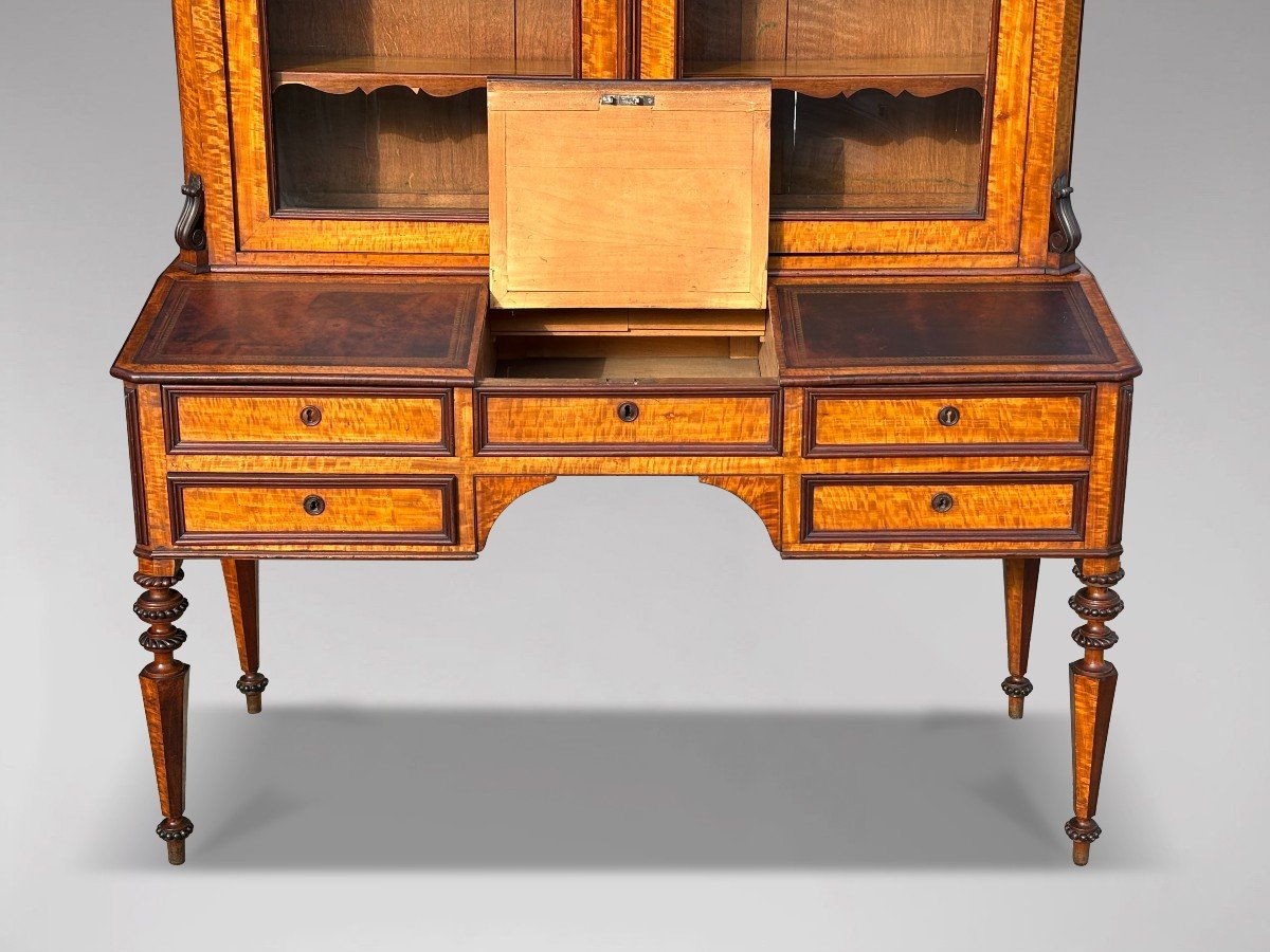 19th Century Louis Philippe Bureau Bookcase In Maple-photo-4