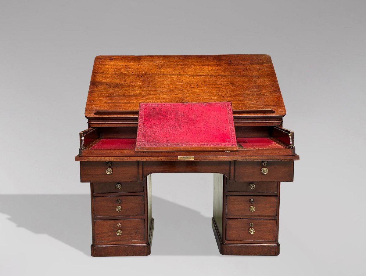 18th Century George III Period Mahogany Architect's Desk-photo-3