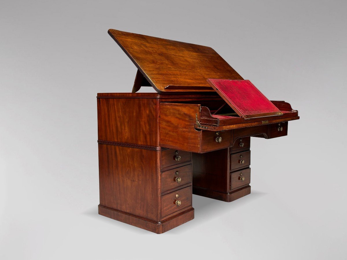 18th Century George III Period Mahogany Architect's Desk-photo-5