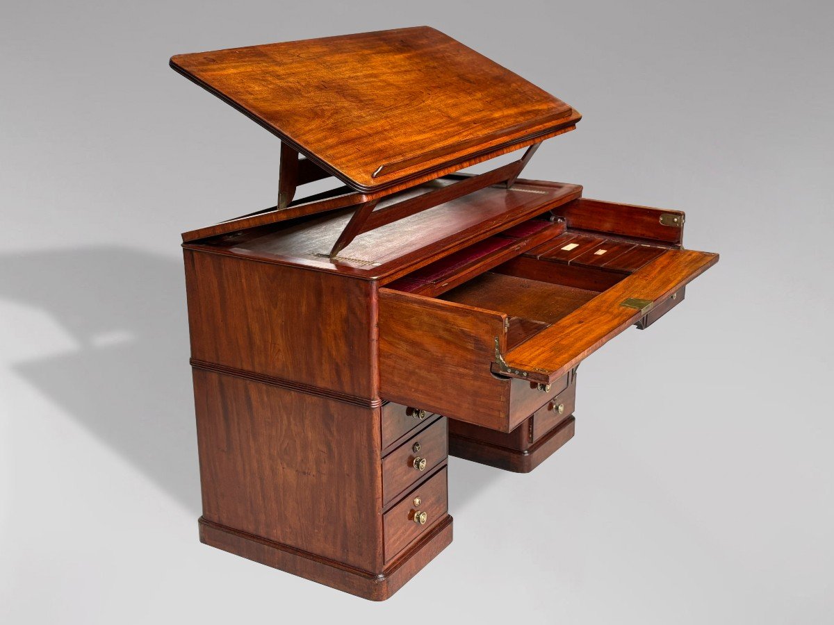 18th Century George III Period Mahogany Architect's Desk-photo-6