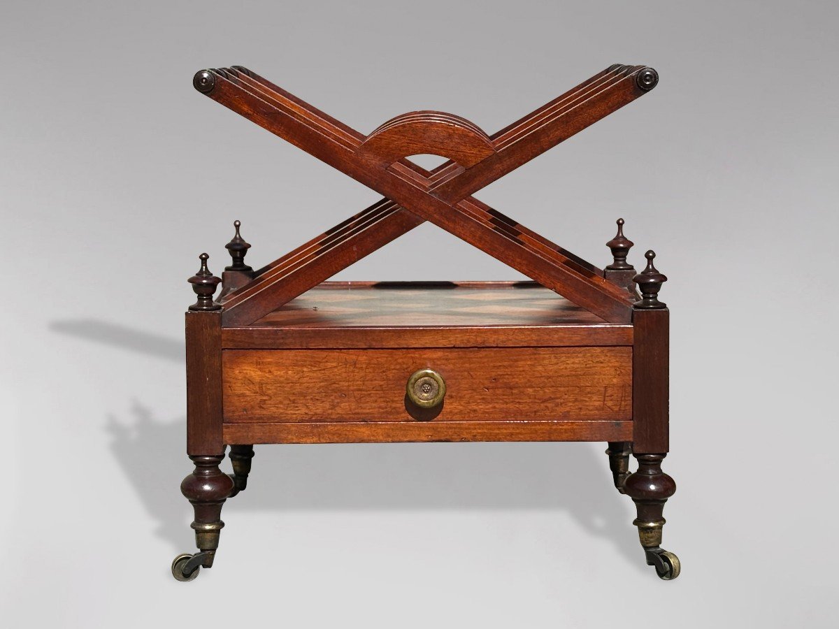 19th Century Regency Period Mahogany Canterbury-photo-3